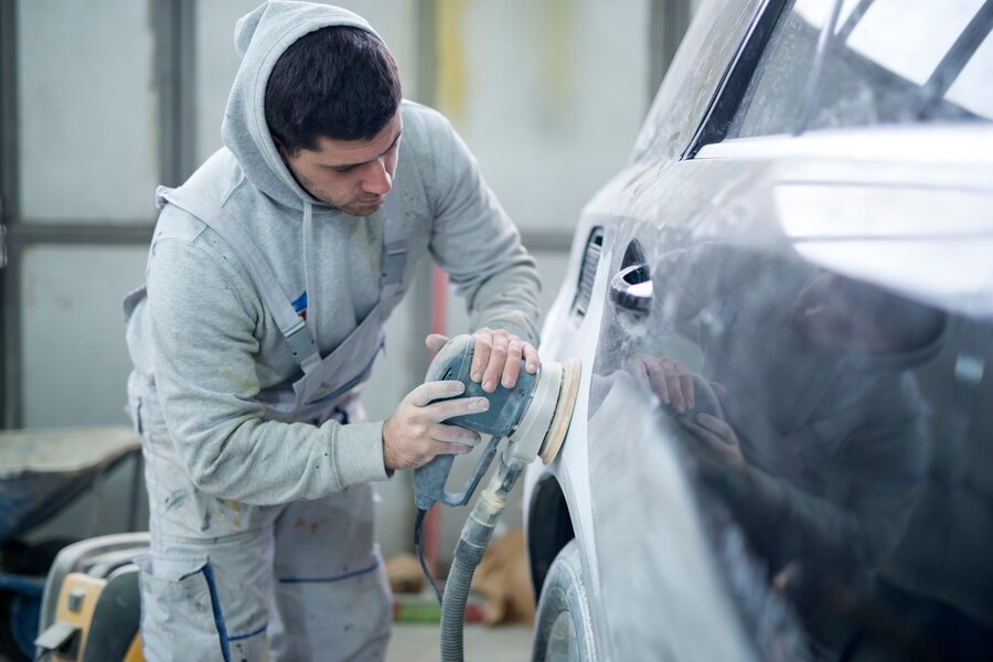 The Process of Repainting a Car After Body Repairs